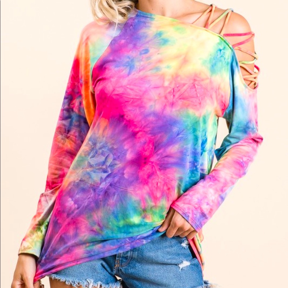 Long sleeve tie dye top